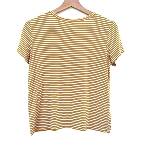 American Eagle Mustard Striped Tee - Picture 2 of 7